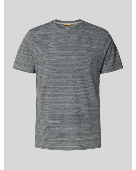 Camel Active Regular Fit T-Shirt Met Ronde Hals, Model 'Melange' in het Gray voor heren