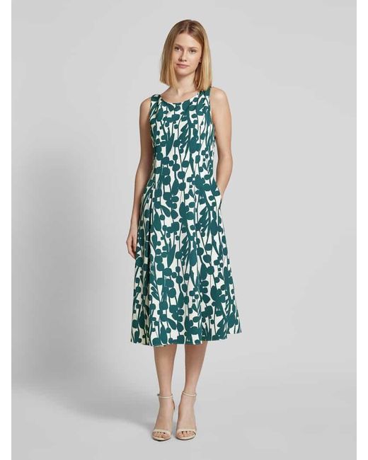 Vera Mont Blue Cocktailkleid mit Kellerfalten