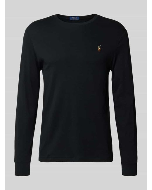 Polo Ralph Lauren Longsleeve mit gerippten Abschlüssen in Black für Herren