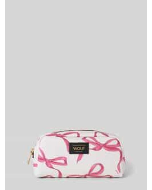 Wouf Make-uptasje Met Labeldetail in het Pink
