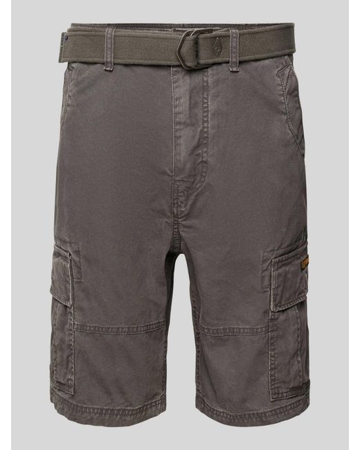 Superdry Regular Fit Korte Cargobroek Met Riem in het Gray voor heren