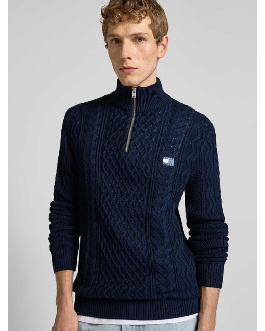 Tommy Hilfiger Regular Fit Gebreide Pullover Van Zuiver Katoen in het Blue voor heren