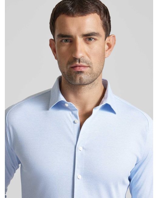 DESOTO Slim Fit Business-Hemd mit Kentkragen in Blue für Herren