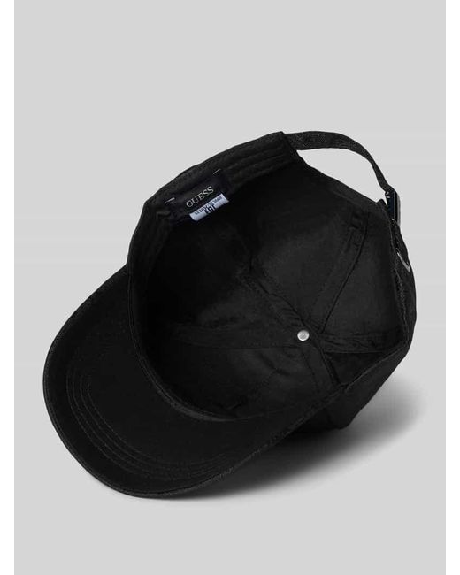 Guess Black Cap mit Allover-Logo-Muster Modell 'AVIANA'