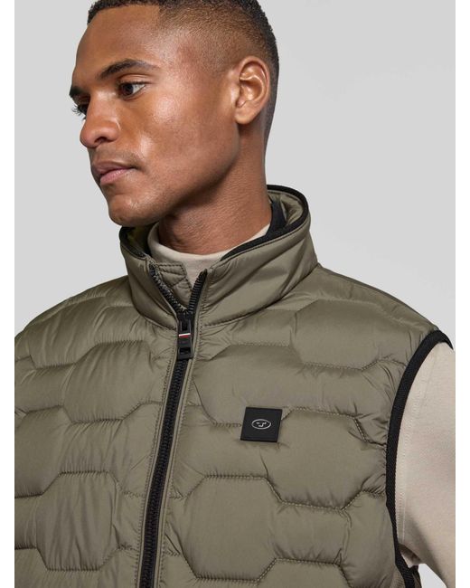 Tom Tailor Regular Fit Bodywarmer Met Opstaande Kraag in het Green voor heren