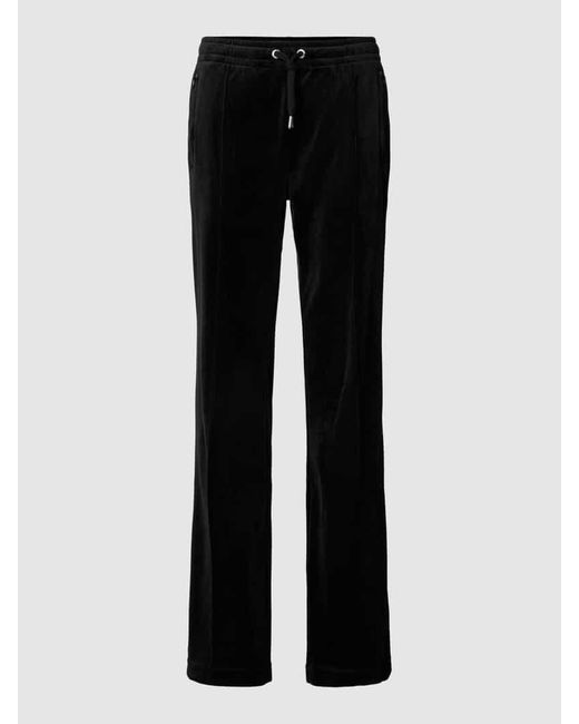 Juicy Couture Black Straight Fit Sweatpants mit Label-Detail Modell 'TINA'