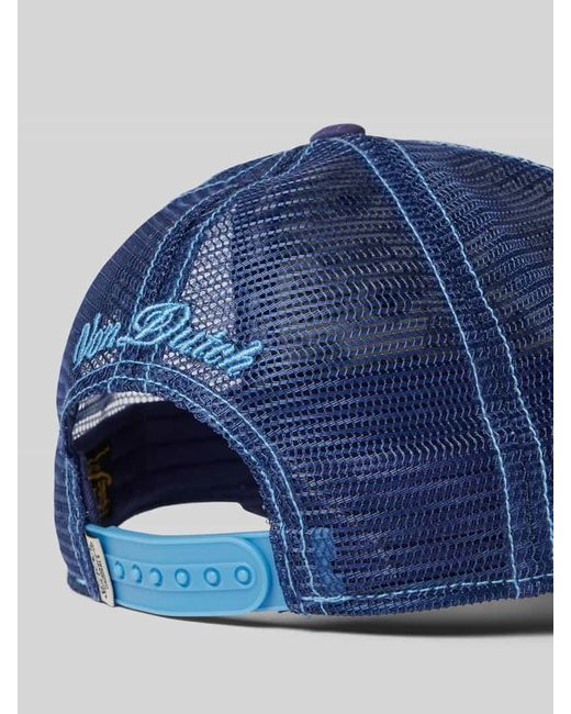 Von Dutch Trucker Cap mit Label-Stitching Modell 'RIVERSIDE' in Blue für Herren
