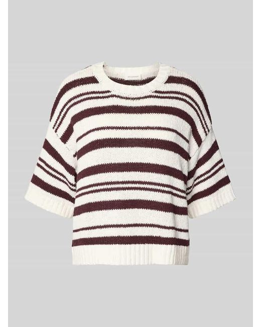 MSCH Copenhagen Gray Strickpullover mit 1/2-Arm Modell 'Hannalie'