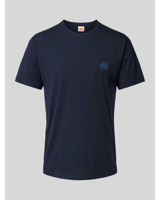 Sundek T-shirt Met Labelprint in het Blue voor heren