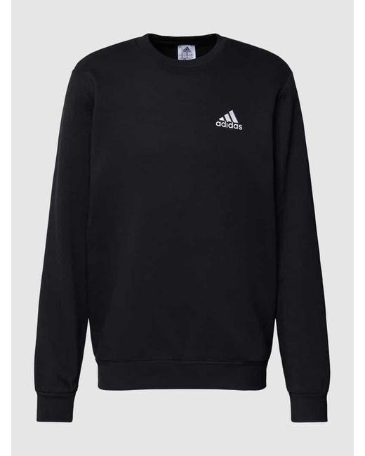 Adidas Sweatshirt mit Label-Stitching in Blue für Herren
