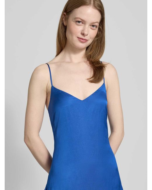 Ralph Lauren Avondjurk Met Hartvormige Hals, Model 'Vithya' in het Blue