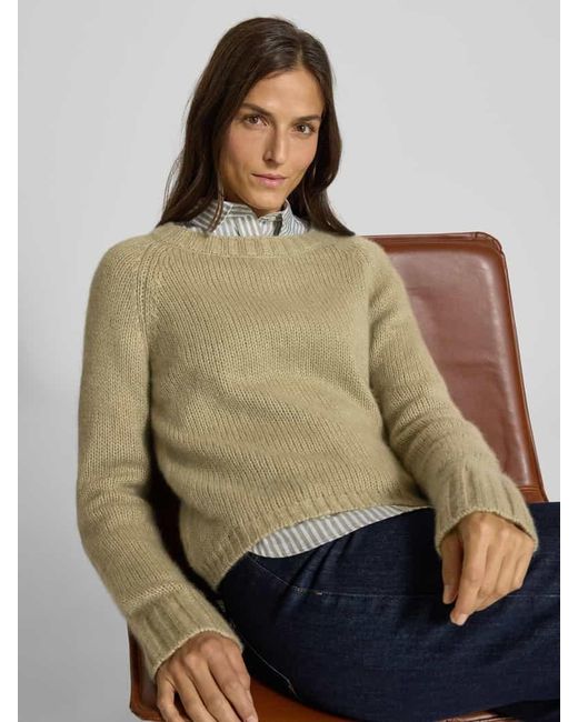 Hemisphere Natural Strickpullover aus Kaschmir-Mix mit Rundhalsausschnitt