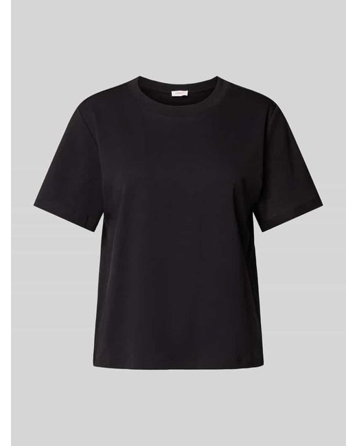S.oliver Black T-Shirt mit Seitenschlitzen