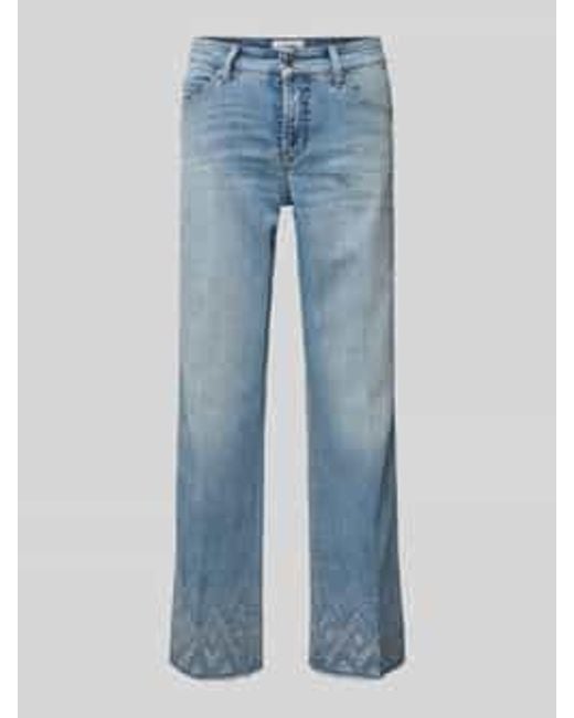 Cambio Flared Jeans Met Broderie Anglaise in het Blue