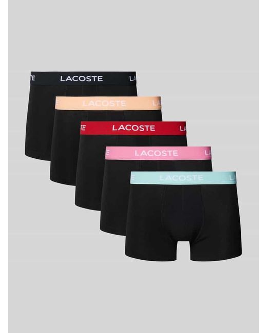 Lacoste Boxershorts mit elastischem Label-Bund in Black für Herren