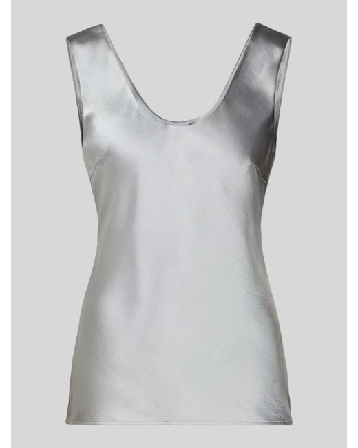 Samsøe & Samsøe Regular Fit Blousetop Met Ronde Hals in het Gray