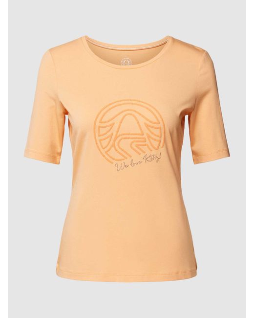 Sportalm T-shirt Met Motiefprint in het Orange
