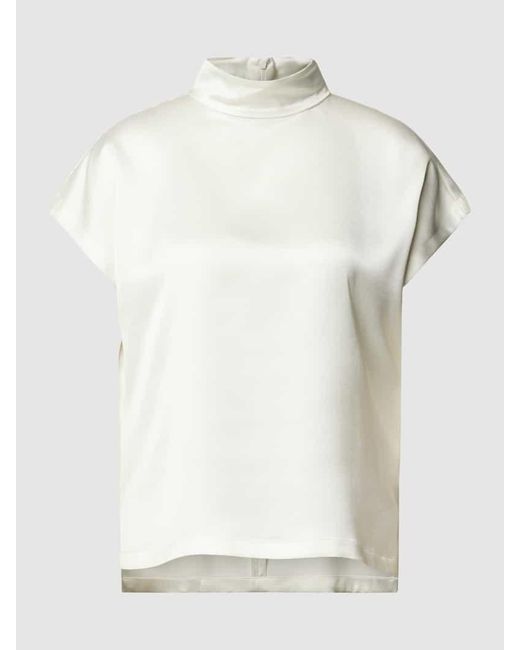HUGO White Bluse mit Stehkragen Modell 'Caneli'
