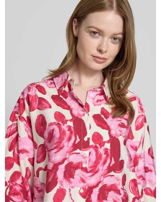 MSCH Copenhagen Pink Regular Fit Bluse mit 3/4-Arm Modell 'Edrina'