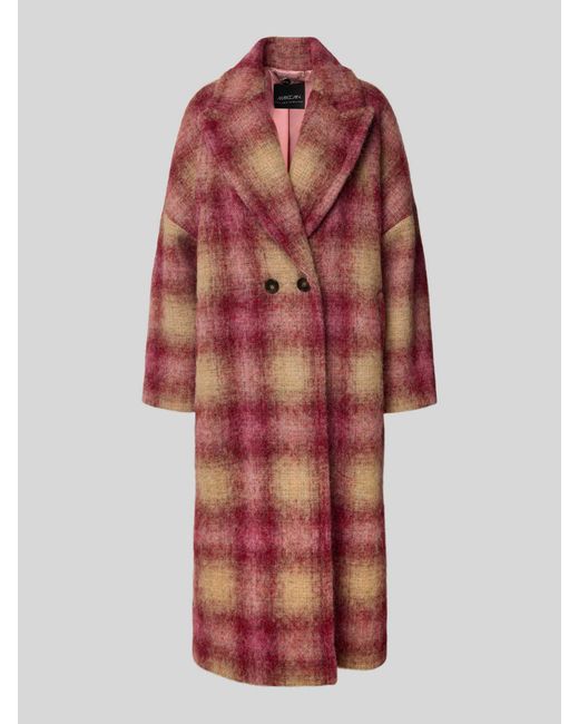 Marc Cain Oversized Lange Jas Met Scheerwol in het Red