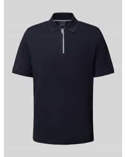 Bugatti Regular Fit Poloshirt Met Ritssluiting in het Blue voor heren
