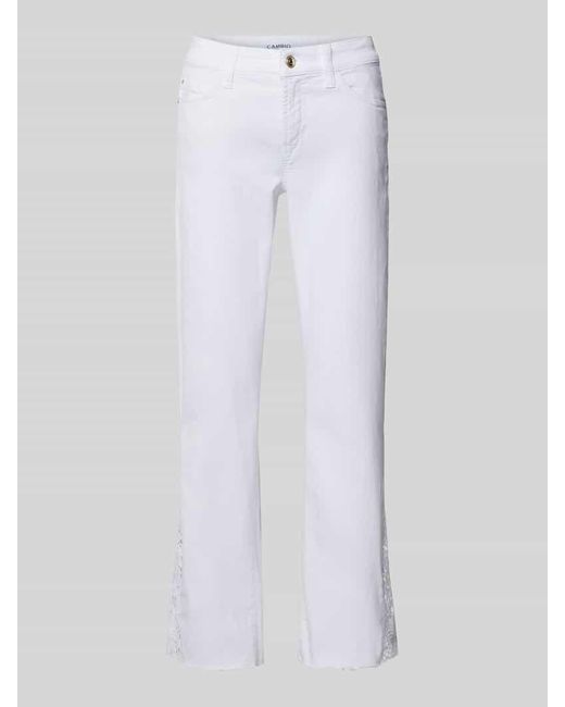 Cambio Regular Fit Jeans mit Häkelspitze Modell 'PARIS' in White für Herren