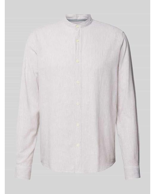 S.oliver Regular Fit Freizeithemd mit fein strukturiertem Muster in White für Herren