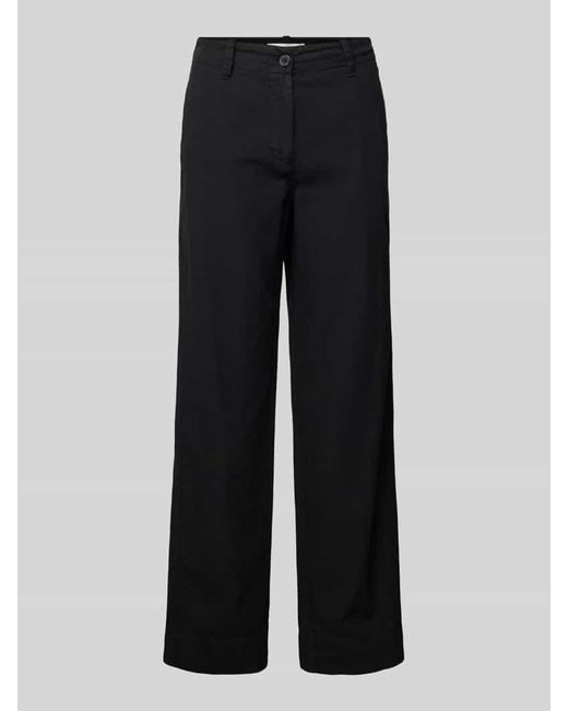Marc O' Polo Black Regular Fit Leinenhose aus Baumwoll-Leinen-Mix