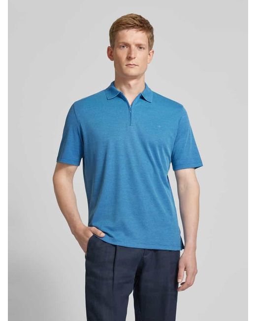 Christian Berg Men Regular Fit Poloshirt mit Logo-Stitching in Blue für Herren