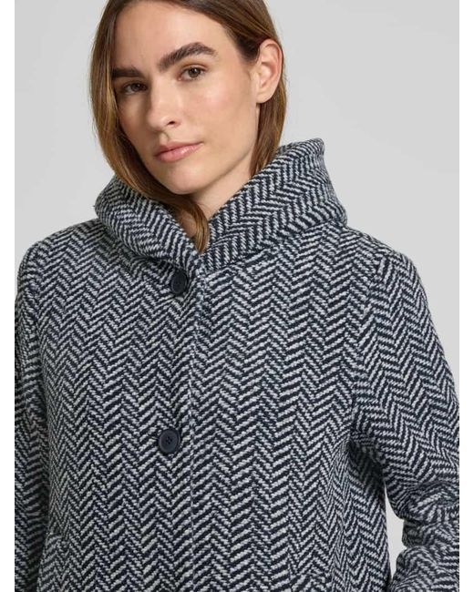 Fuchs & Schmitt Gray Mantel mit Woll-Anteil und Kapuze