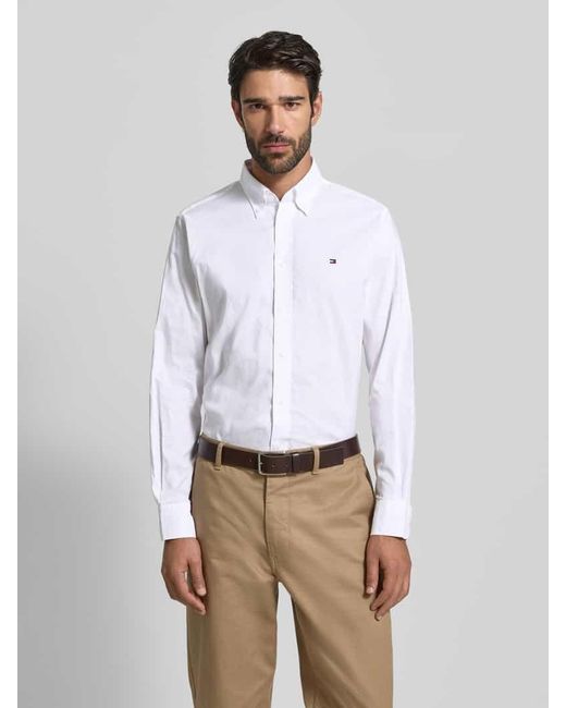 Tommy Hilfiger Regular Fit Businesshemd aus reiner Baumwolle in White für Herren