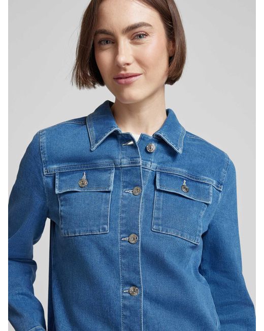 Comma, Blue Jeansjacke mit Brustpattentaschen