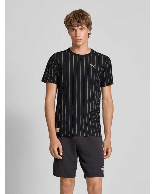 PUMA Regular Fit T-Shirt mit Logo-Stitching Modell 'Class' in Black für Herren