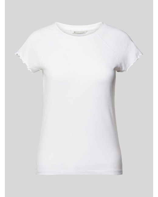 Tom Tailor White T-Shirt mit Wellensaum