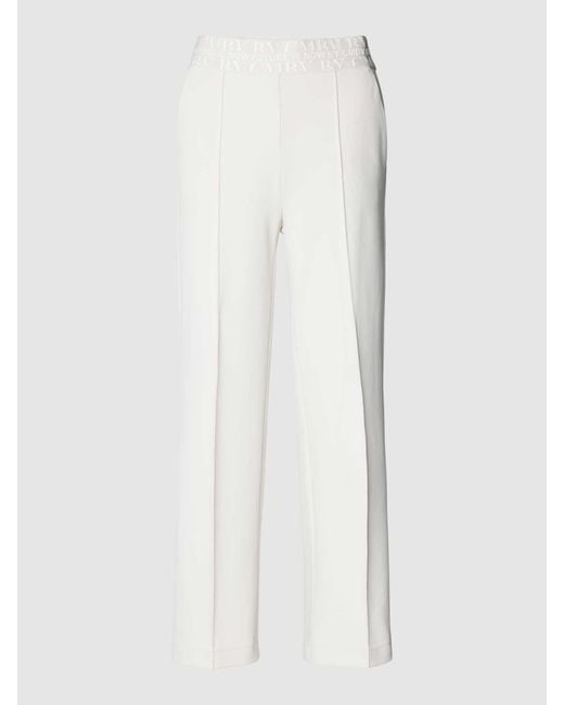 Cambio White Stoffhose mit fixierten Bügelfalten Modell 'Cameron'