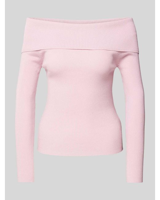 Tom Tailor Slim Fit Gebreide Trui Van Viscosemix in het Pink