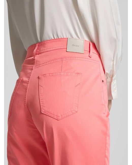 Brax Pink Stoffhose in verkürzter Passform Modell 'MARY'