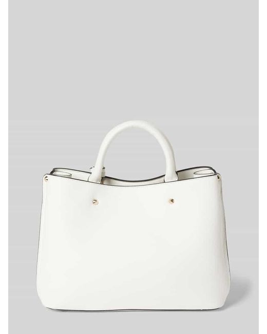 Guess White Schultertasche mit Label-Detail Modell 'MERIDIAN'