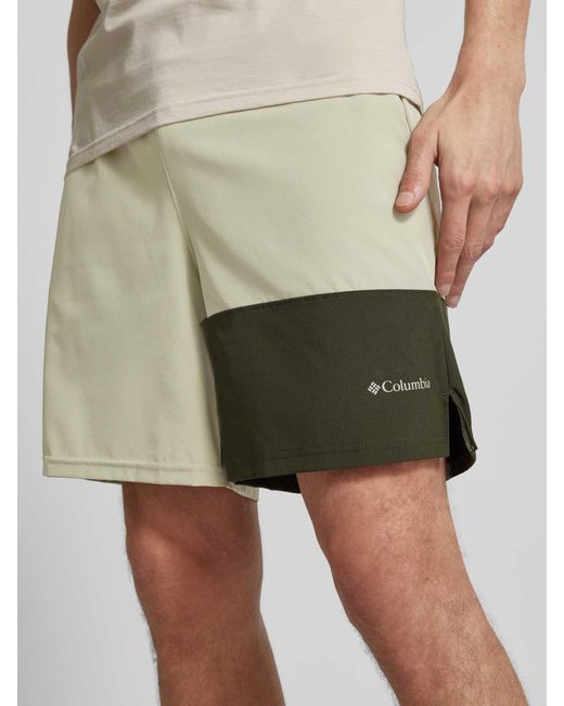 Columbia Regular Fit Korte Broek Met Labelprint in het Green voor heren
