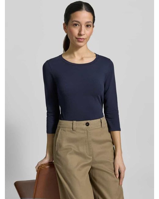 Weekend by Maxmara Blue Slim Fit 3/4-Shirt aus Baumwoll-Mix Modell 'MULTIA'