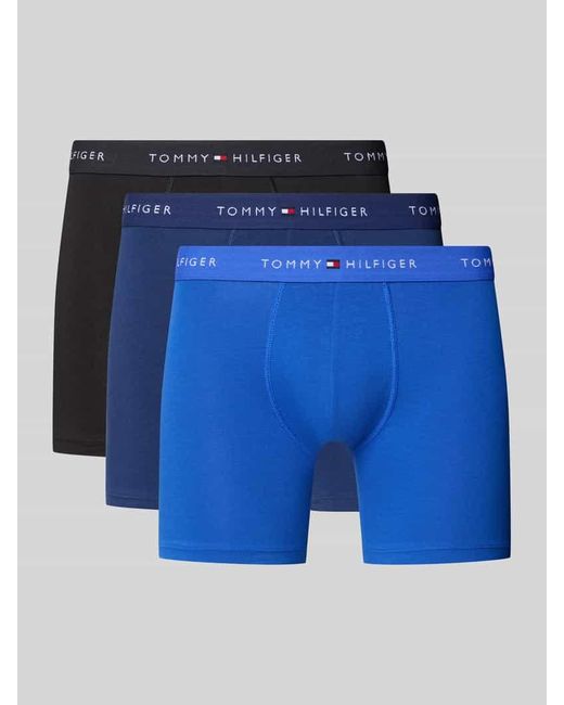 Tommy Hilfiger Slim Fit Trunks aus Baumwoll-Mix in Blue für Herren