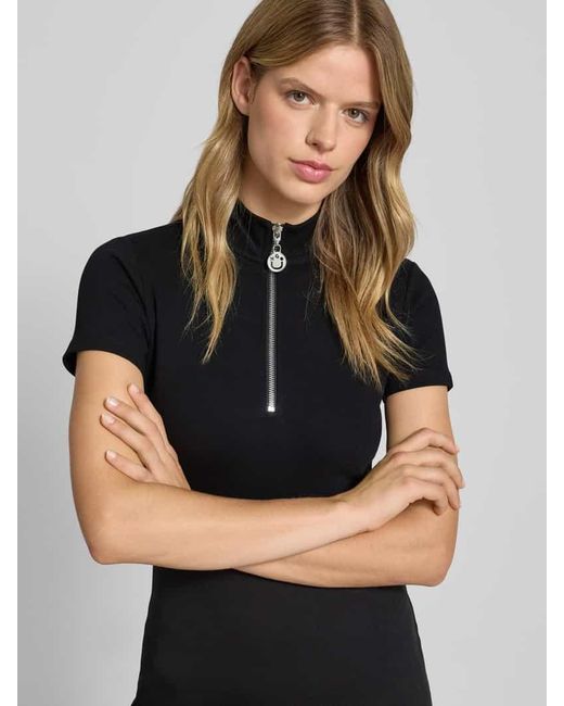 HUGO Black Minikleid mit Stehkragen und Reißverschluss