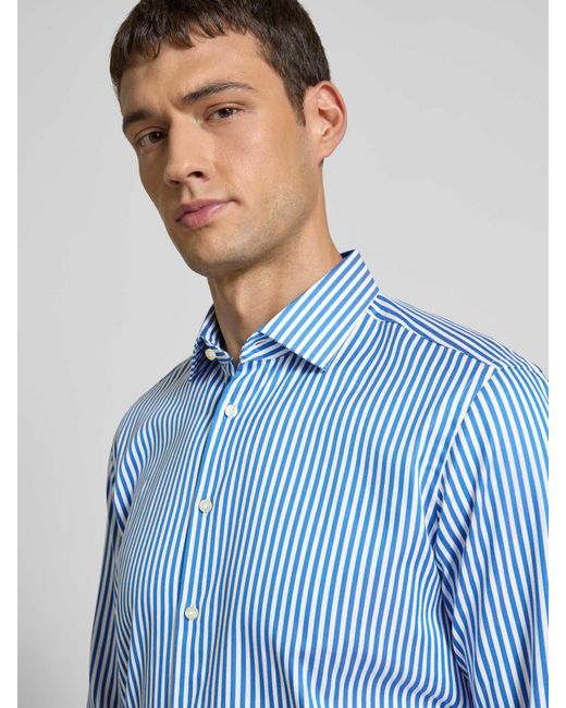 Jake*s Regular Fit Zakelijk Overhemd Van Premium Kwaliteit in het Blue voor heren