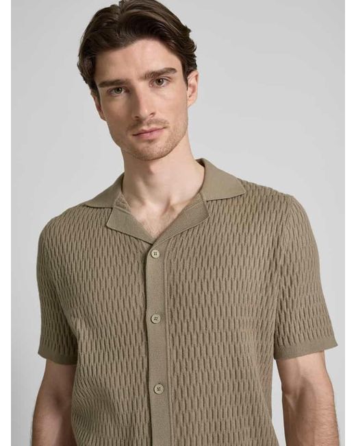 JAKE*S STUDIO MEN Strickjacke mit Knopfleiste in Natural für Herren