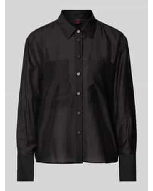 Stefanel Overhemdblouse Met Knoopsluiting in het Black