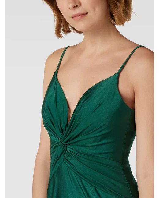 Luxuar Green Abendkleid mit Herz-Ausschnitt