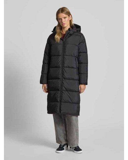ONLY Black Regular Fit Steppmantel mit Kapuze Modell 'JENNY'