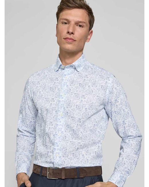 FIL NOIR Regular Fit Business-Hemd mit Kentkragen Modell 'ROMA' in Blue für Herren