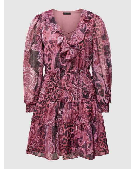 Guess Mini-jurk Met All-over Print in het Pink