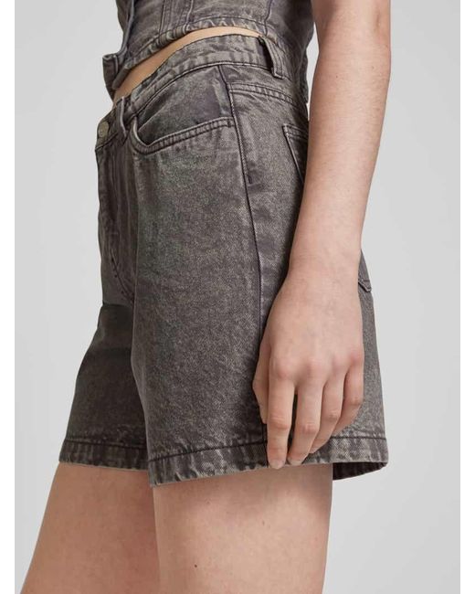 ONLY Gray High Waist Jeansshorts Modell 'PHINE'